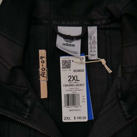 Adidas All Blacks Firebird Jacket Men’s 2XL New Zealand Rugby KG4633 NWT $140 - Picture 9 of 11